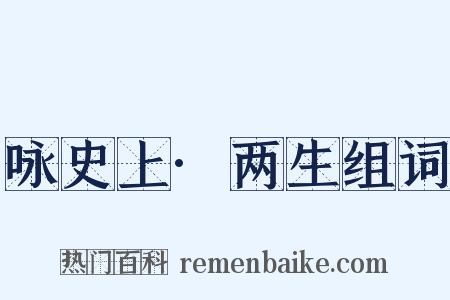 咏史上·两生组词是什么意思的图片